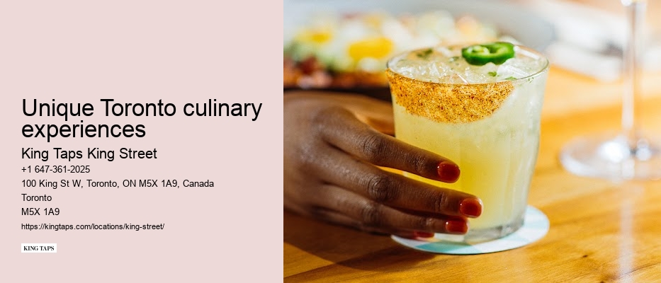 Toronto food and wine pairings